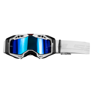 LS2 AURA PRO GOGGLE WITH IRIDIUM VISOR BLACK WHITE