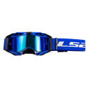 LS2 AURA GOGGLE WITH IRIDIUM VISOR BLACK BLUE
