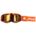LS2 AURA GOGGLE WITH IRIDIUM VISOR BLACK ORANGE