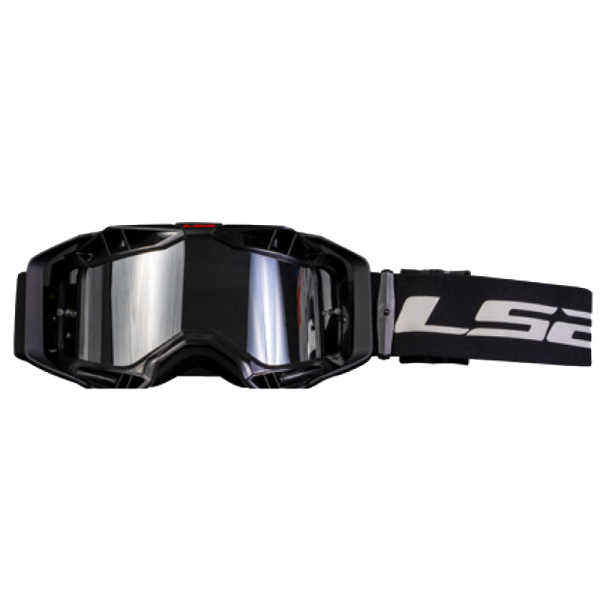 LS2 AURA GOGGLE WITH IRIDIUM VISOR BLACK