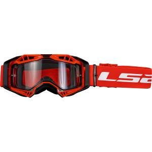 LS2 AURA ENDURO SERIES GOGGLE WITH CLEAR BLACK RED
