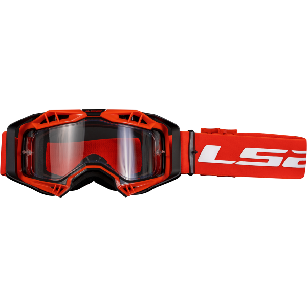 LS2 AURA ENDURO SERIES GOGGLE WITH CLEAR BLACK RED