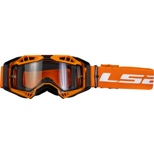 LS2 AURA ENDURO SERIES GOGGLE WITH BLACK HI VIS ORANGE