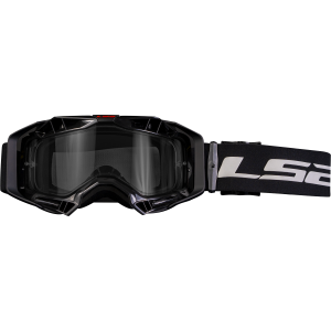 LS2 AURA ENDURO SERIES GOGGLE WITH CLEAR VISOR BLACK