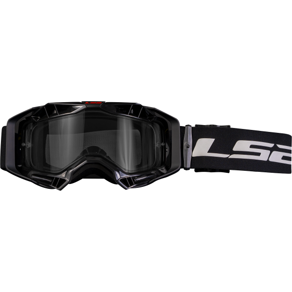 LS2 AURA ENDURO SERIES GOGGLE WITH CLEAR VISOR BLACK