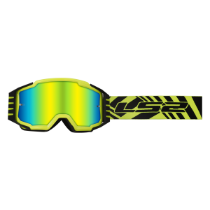 LS2 CHARGER PRO GOGGLE WITH IRIDIUM VISOR HI VIS YELLOW