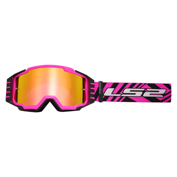 LS2 CHARGER PRO GOGGLE WITH IRIDIUM VISOR PINK
