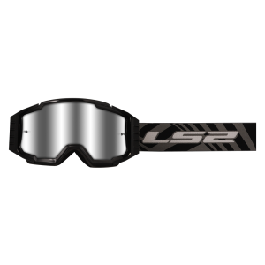 LS2 CHARGER PRO GOGGLE WITH SILVER VISOR BLACK