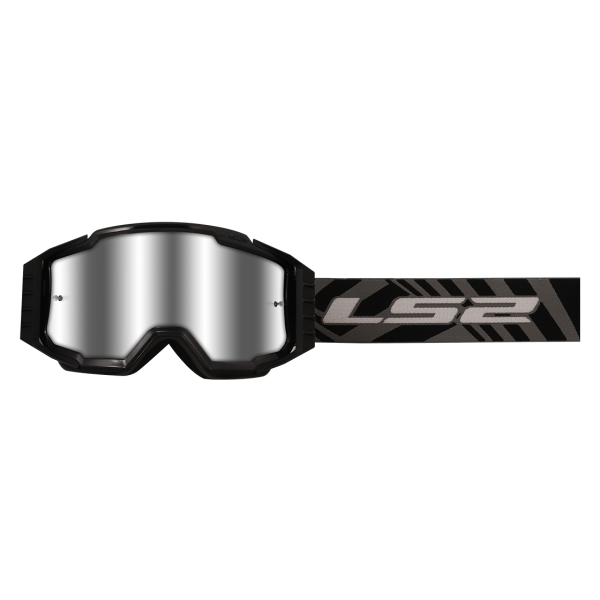 LS2 CHARGER PRO GOGGLE WITH SILVER VISOR BLACK