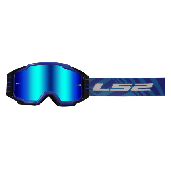 LS2 CHARGER PRO GOGGLE WITH IRIDIUM VISOR BLUE