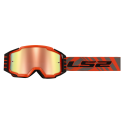LS2 CHARGER PRO GOGGLE WITH IRIDIUM VISOR HI VIS ORANGE