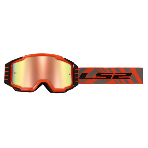 LS2 CHARGER PRO GOGGLE WITH IRIDIUM VISOR HI VIS ORANGE