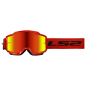 LS2 CHARGER GOGGLE WITH IRIDIUM VISOR RED
