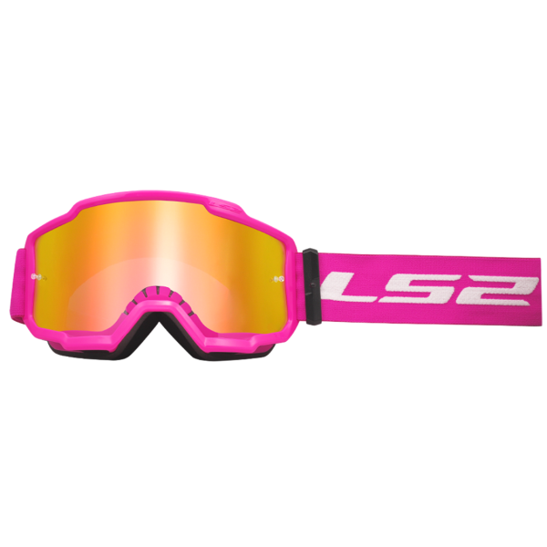 LS2 CHARGER GOGGLE WITH IRIDIUM VISOR PINK