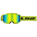 LS2 CHARGER GOGGLE WITH IRIDIUM VISOR HI VIS YELLOW