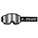 LS2 CHARGER GOGGLE WITH SILVER VISOR BLACK
