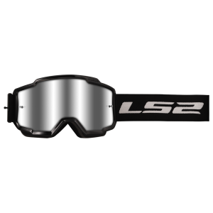 LS2 CHARGER GOGGLE WITH SILVER VISOR BLACK