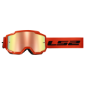 LS2 CHARGER GOGGLE WITH IRIDIUM VISOR HI VIS ORANGE