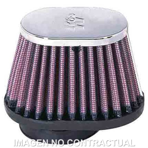 Filtro aire K&N Cromado Universal 2'FLG, 4 X 3'B. 3 X 2'T