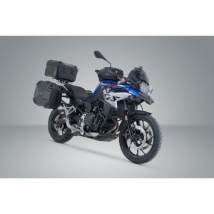 Set Adventure DUSC con topcase L Negro. BMW F 750/800/850 GS. Soportes de plástico.