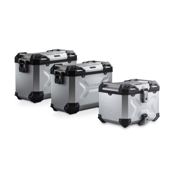 Set Adventure TRAX ADV Plateado. R1300GS Adv (24-). Soporte BMW topcase.