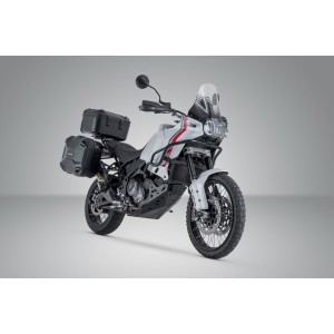 Set Adventure DUSC con topcase L Negro. Ducati DesertX (22-)/ Rally (23-).