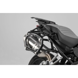 Set de maletas laterales AERO ABS  2x 25 l. Plástico ABS. Negro.