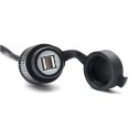 Doble conector de carga USB con cableado 2.000 mA. 12 V.