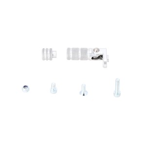 Puntera para palanca de cambios Plata moteado. Incl. extensión.