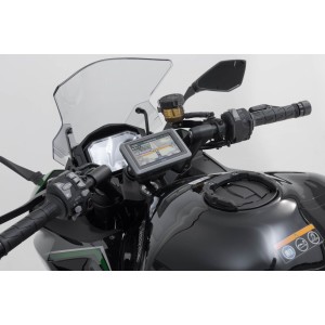 Soporte GPS para manillar Negro. Kawasaki Z1000SX, Ninja 1000SX,1100SX/SE.