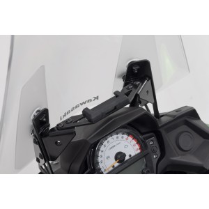 Soporte GPS para salpicadero Negro. Kawasaki Versys 650 (14-21).