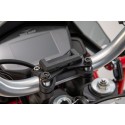 Soporte GPS para manillar Negro. Moto Guzzi V85 TT (19-23).