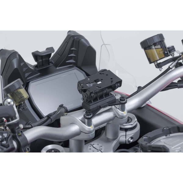 Soporte GPS para manillar Negro. Ducati Multistrada V4 (20-), V2 (24-).