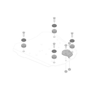 Kit adaptador STEEL-RACK de SW-MOTECH Negro. Para STEEL-RACKS.