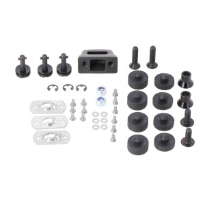 Placa adaptadora para el portaequipaje ALU-RACK Para Givi/Kappa Monokey. Negro.