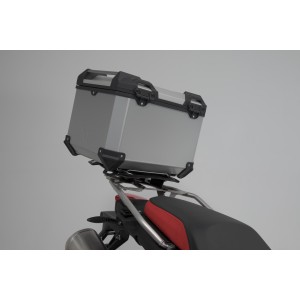 Sistema topcase TRAX ADV Plata. F 750/800/850 GS. Rack material sintético.