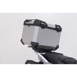 Sistema topcase TRAX ADV Plateado. Moto Guzzi V85 TT (24-).