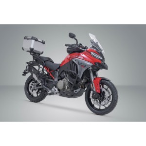 Sistema topcase TRAX ADV Plateado. Modelos Ducati Multistrada V4 (20-).