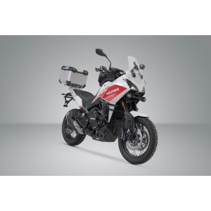 Sistema topcase TRAX ADV Plateado. Moto Morini X-Cape 650 (21-).