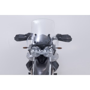 Kit de protectores de manos Adventure Negro. Moto Guzzi V85 TT (19-)/Travel (19-).