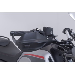 Kit de protectores de manos Adventure Negro. Moto Guzzi V85 TT (19-)/Travel (19-).