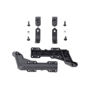 Kit de montaje para protectores de manos Negro. Para manillar 22 mm. Fijación de 1 punto.