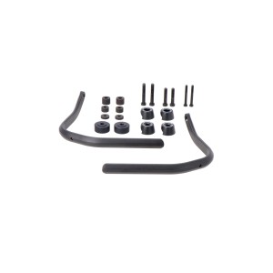 Kit de montaje para protectores de manos Negro. Fijación rosca interior manillar 6/8 mm.