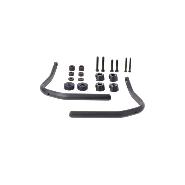 Kit de montaje para protectores de manos Negro. Fijación rosca interior manillar 6/8 mm.