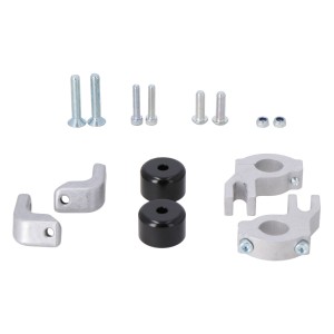 Kit de fijación de protectores de manos Negro. Kawasaki KLR 650 (22-).