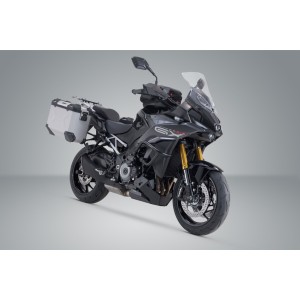 Sistema de maletas TRAX ADV Plateado. 37/37 litros. Suzuki GSX-S1000GX (23-).