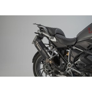 Sistema de maletas TRAX ADV + Akrapovic Plateado. 45/37 l. BMW R 1250 GS/Adv/Rallye (18-).