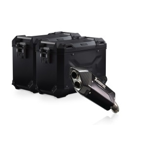 Sistema de maletas TRAX ADV + Akrapovic Negro. 45/45 litros. BMW R 1300 GS Adv. (24-).