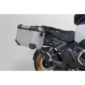 Sistema de maletas TRAX ADV + Akrapovic Plateado. 45/45 litros. BMW R 1300 GS Adv. (24-).