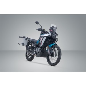 Sistema de maletas TRAX ADV Plateado. 45/37 l. CFMoto 450MT (23-).